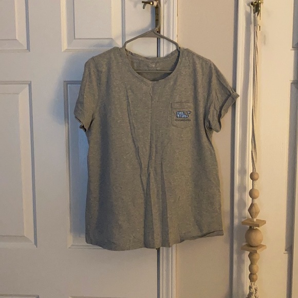Vineyard Vines Long Sleeve Tropical Fish Pocket Tee Teal